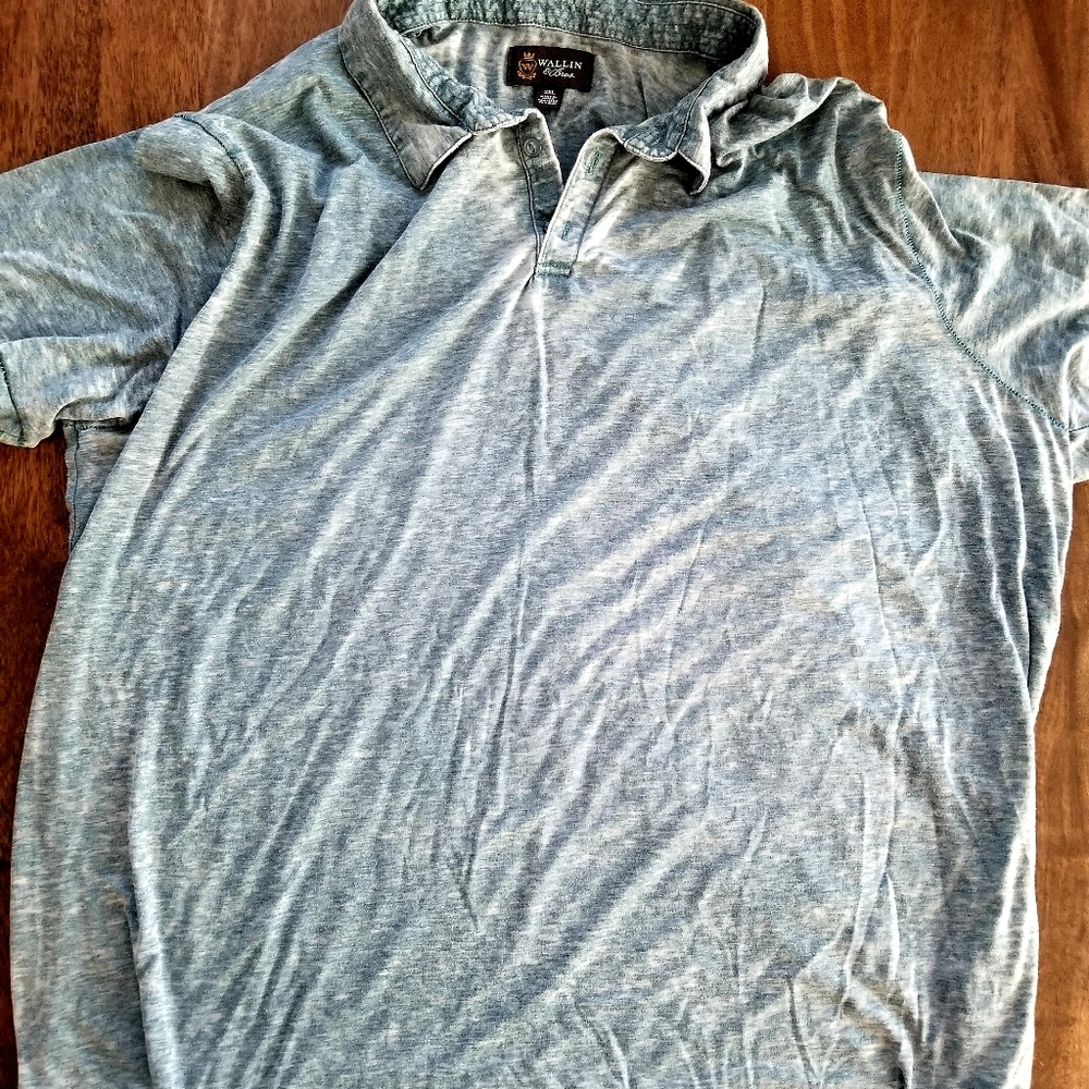 Wallin & Bros Turquoise Heather polo